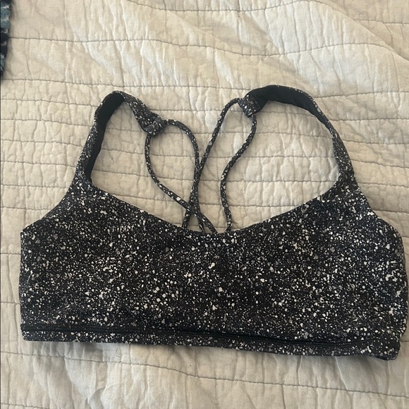 lululemon athletica Other - Lululemon Speckled Black Sports Bra size 6